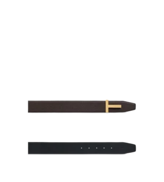 Curea mică din piele cu textură fină T Icon