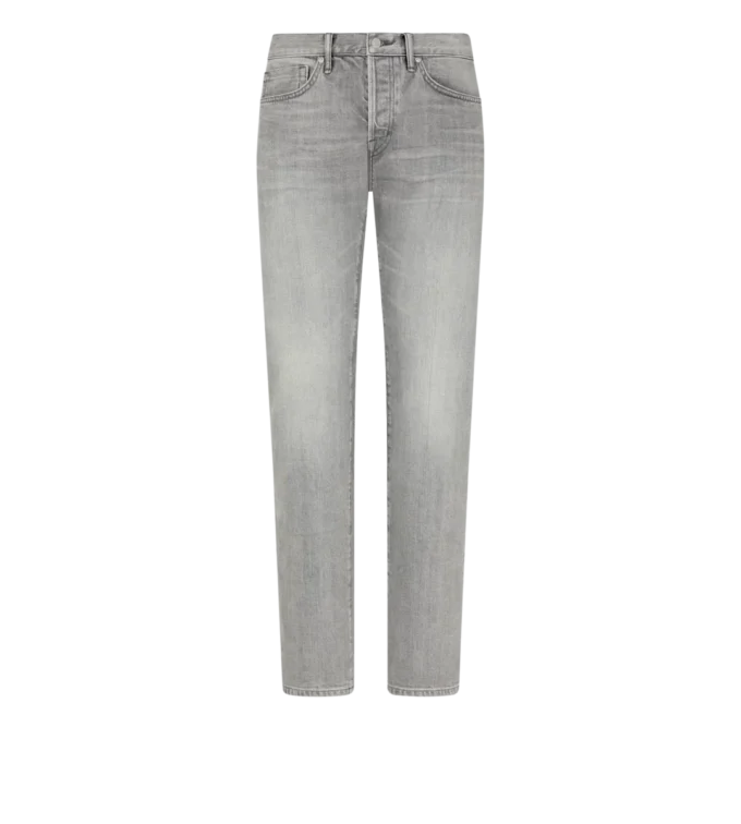 Denim gri elastic, croi drept
