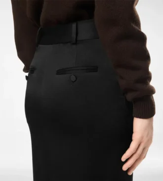 Fustă croită din crep Envers Satin