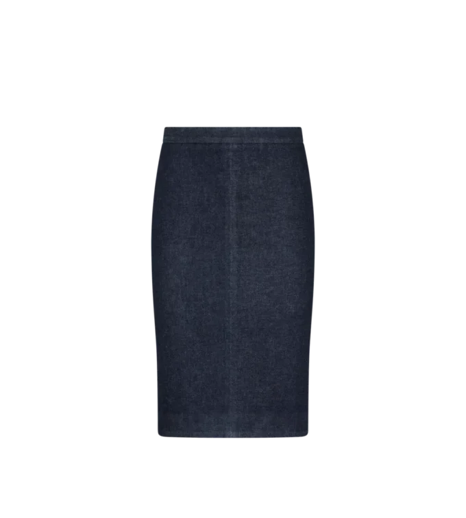 Fustă din denim croită până la genunchi