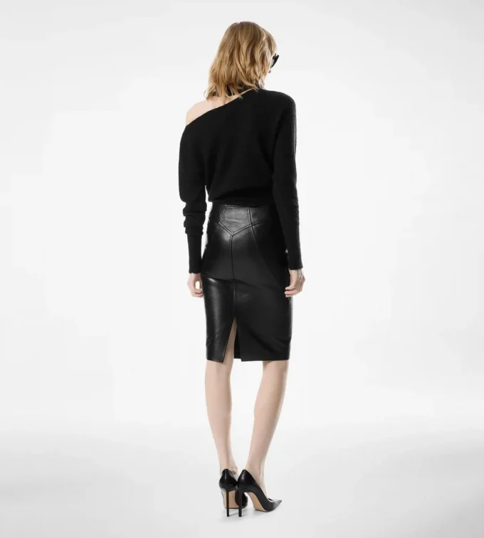 Pulover cu mâneci lungi și guler barcă, cu placă metalică Tom Ford