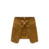 Fustă mini din catifea suede cu detalii D-Rings Fustă mini din catifea suede cu detalii D-Rings