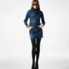 Fustă mini din denim spălat cu pietre Fustă mini din denim spălat cu pietre