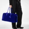 Geantă de bowling din piele întoarsă Geantă de bowling din piele întoarsă