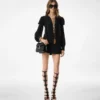 Geantă mini crossbody Tara din piele cu efect palmellato Geantă mini crossbody Tara din piele cu efect palmellato