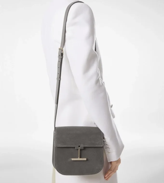 Geantă mini crossbody Tara din piele de căprioară Geantă mini crossbody Tara din piele de căprioară