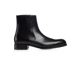 Ghete Edgar Zip din piele lustruită