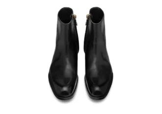 Ghete Edgar Zip din piele lustruită