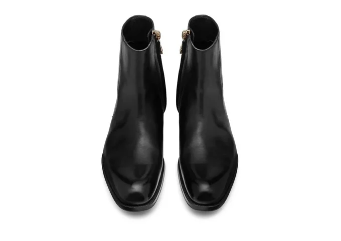 Ghete Edgar Zip din piele lustruită
