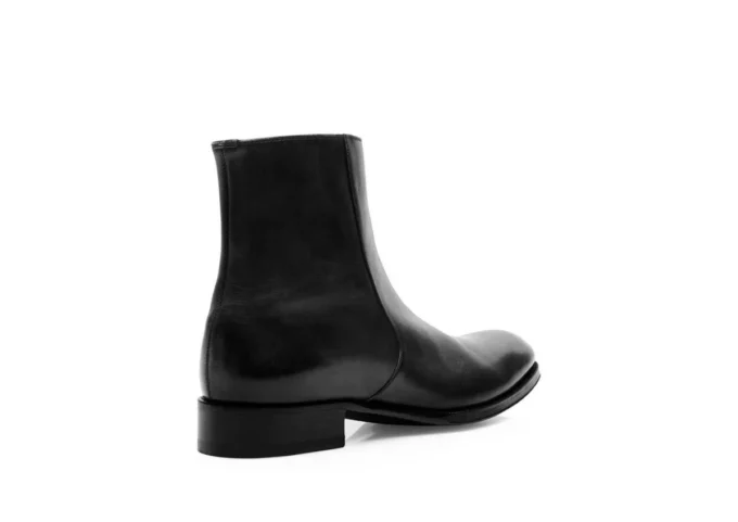 Ghete Edgar Zip din piele lustruită