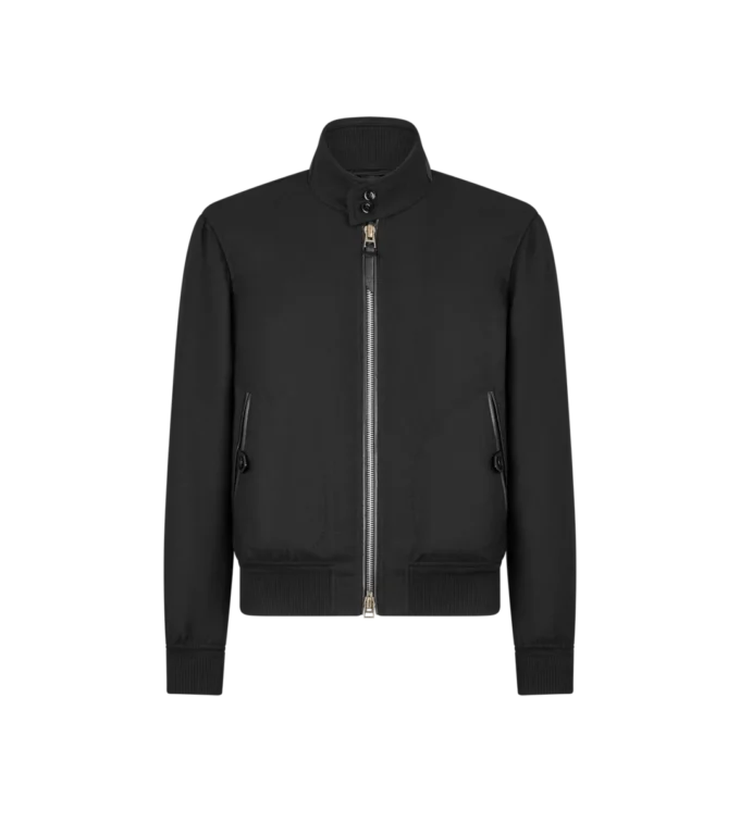 Harrington din lână ușoară, cu guler dublu detașabil Harrington din lână ușoară, cu guler dublu detașabil