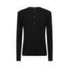Henley din bumbac elastic