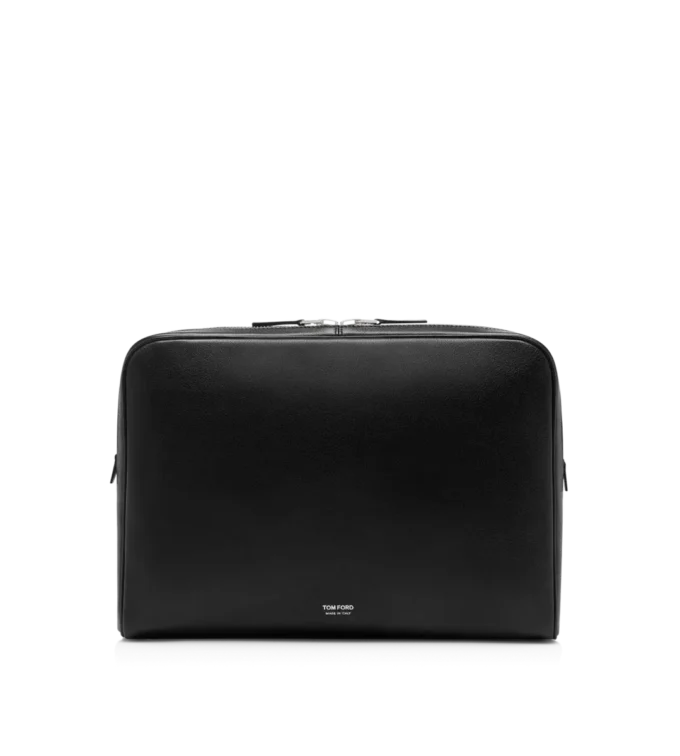 Husă minimalistă pentru laptop din piele grain