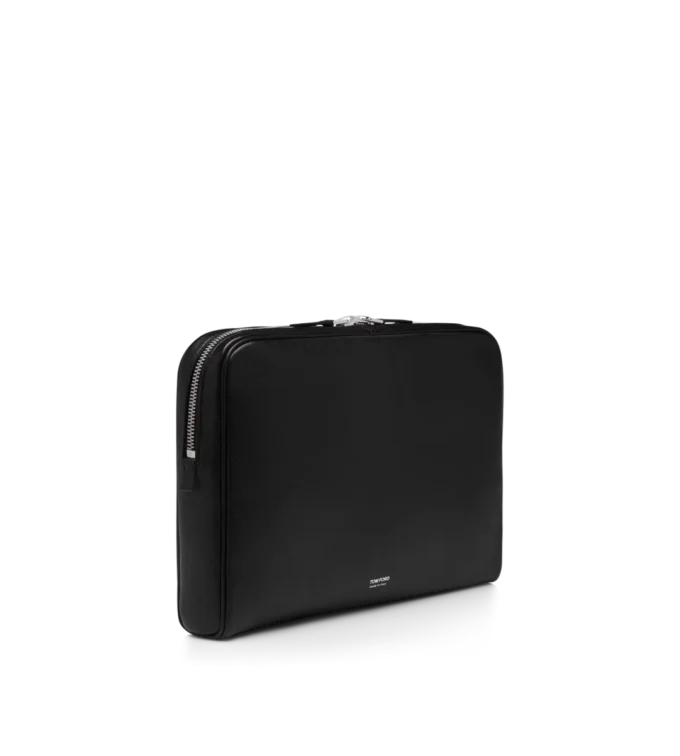 Husă minimalistă pentru laptop din piele grain