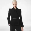 Jacheta compactă din bouclé elastic