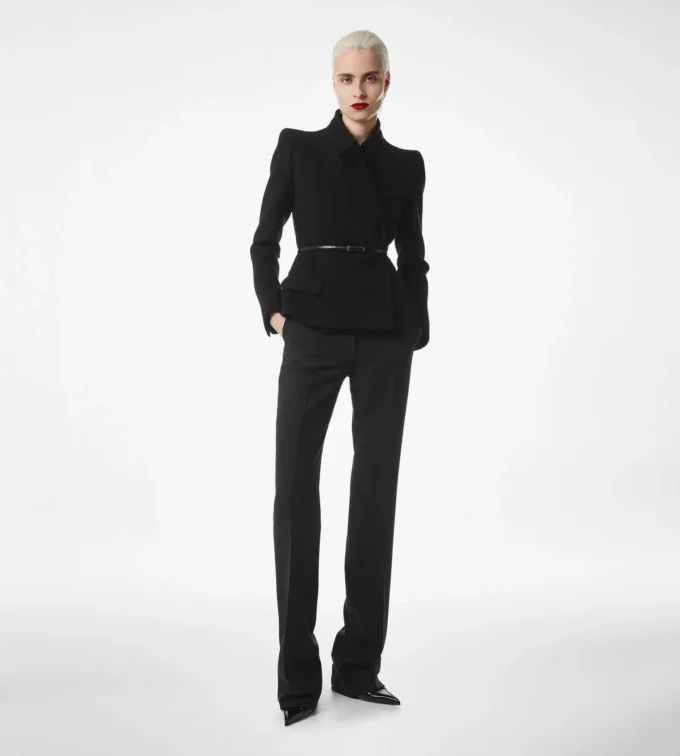 Jacheta compactă din bouclé elastic