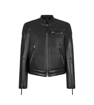 Jacheta de motociclist din piele nappa