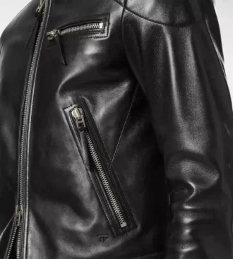 Jacheta de motociclist din piele nappa