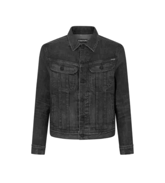 Jacheta din denim negru Icon Selvedge