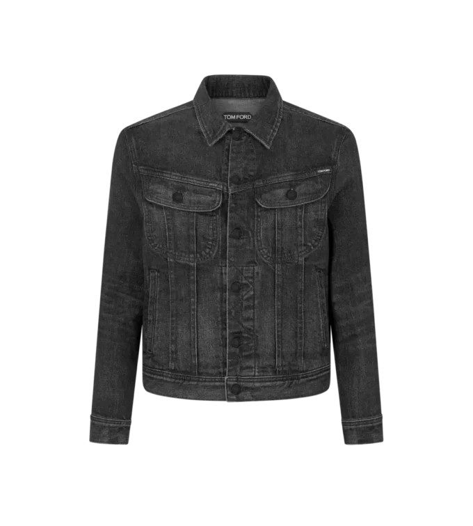 Jacheta din denim negru Icon Selvedge
