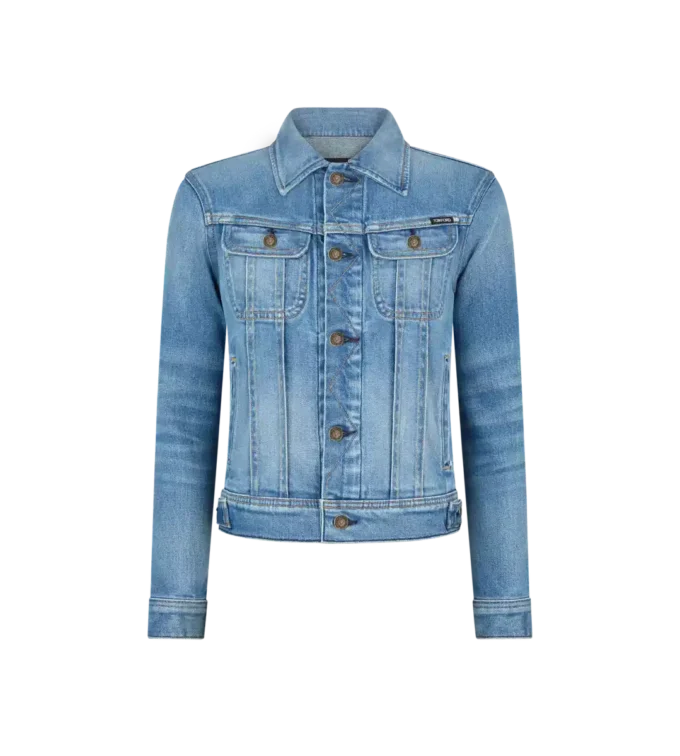 Jacheta din denim spălată cu pietre, model de vară Jacheta din denim spălată cu pietre, model de vară