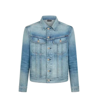 Jacheta Icon din denim cu margini tivite
