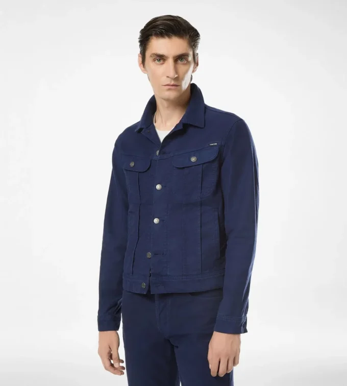 Jacheta Icon din denim moleskin