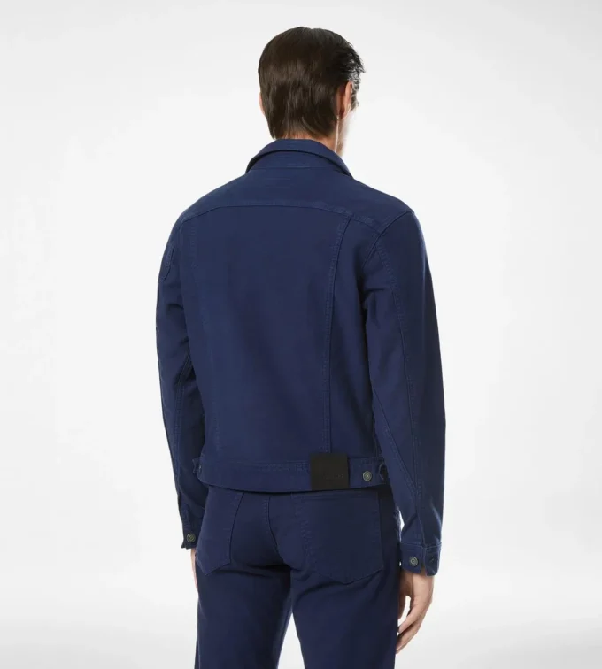 Jacheta Icon din denim moleskin