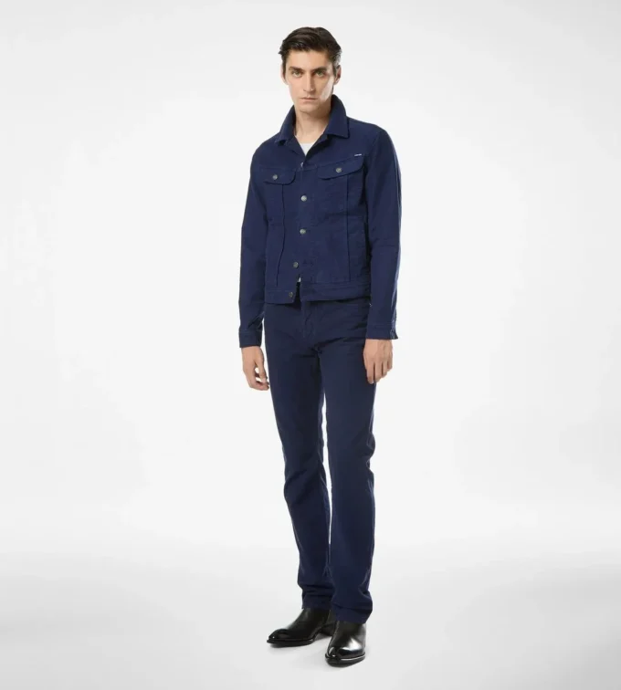 Jacheta Icon din denim moleskin