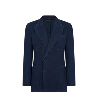 Jacheta Indigo Herringbone