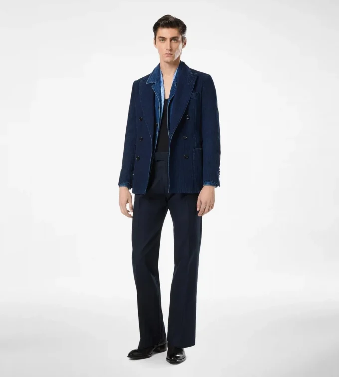 Jacheta Indigo Herringbone