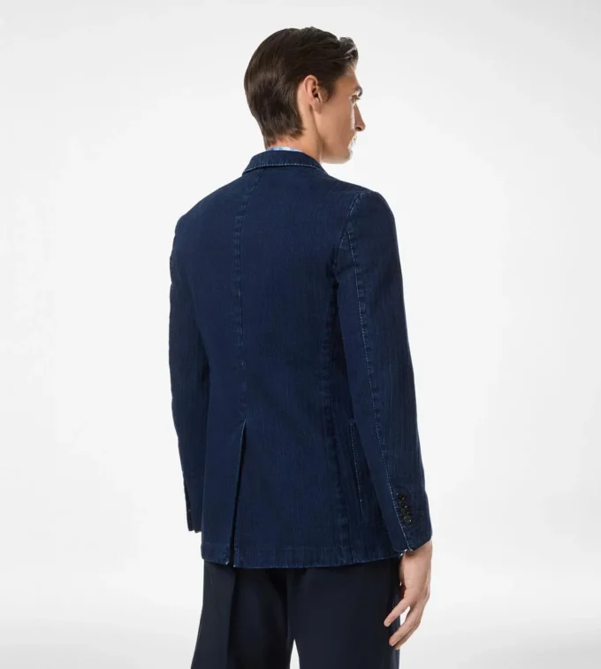 Jacheta Indigo Herringbone