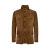 Jacheta militară din piele de căprioară
