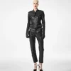 Pantaloni de motociclist din piele texturată Pantaloni de motociclist din piele texturată
