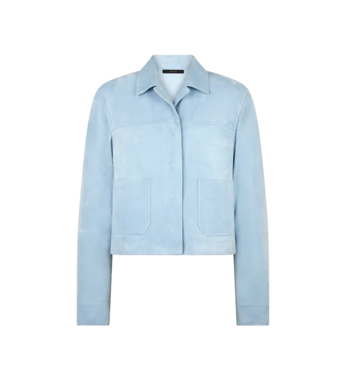 Jacheta overshirt din piele de miel moale