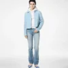Jacheta overshirt din piele de miel moale