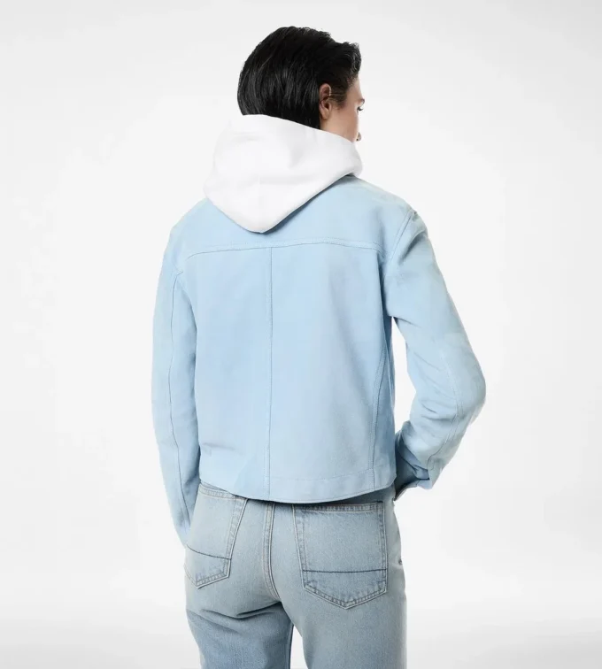 Jacheta overshirt din piele de miel moale