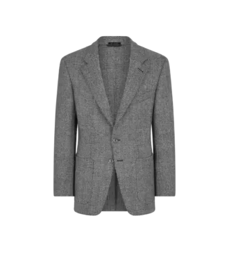 Jacheta Sharkskin Herringbone Double Splittable