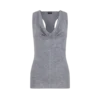 Maiou cu guler tip cowl din tricot rib din lână merino