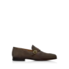 Mocasini din piele de căprioară Gigi cu bandă răsucită și cataramă Mocasini din piele de căprioară Gigi cu bandă răsucită și cataramă