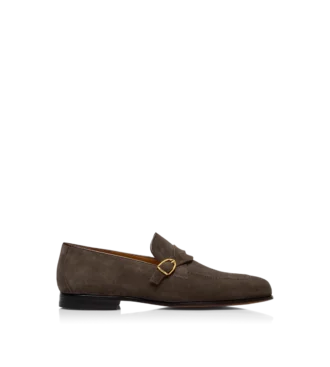 Mocasini din piele de căprioară Gigi cu bandă răsucită și cataramă