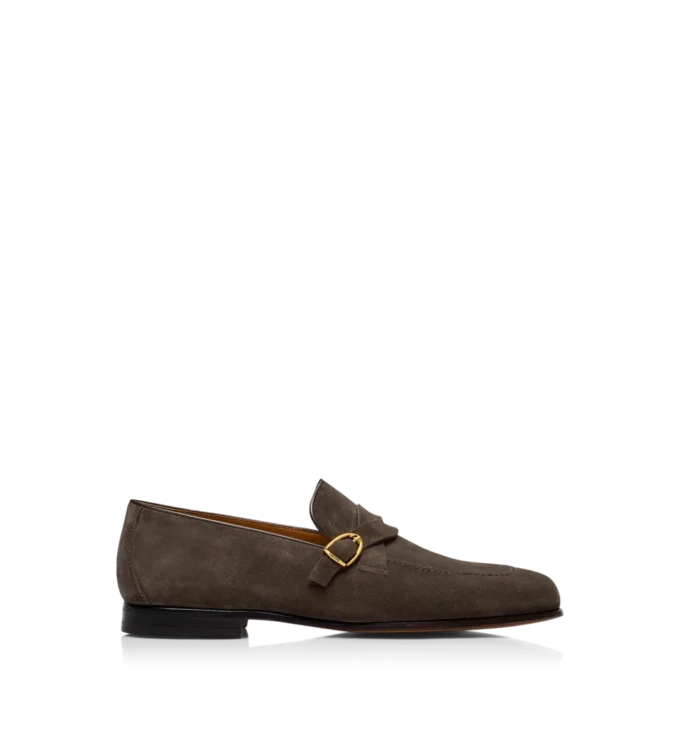 Mocasini din piele de căprioară Gigi cu bandă răsucită și cataramă Mocasini din piele de căprioară Gigi cu bandă răsucită și cataramă