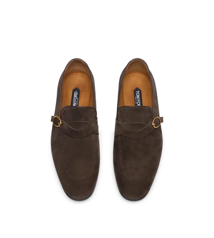 Mocasini din piele de căprioară Gigi cu bandă răsucită și cataramă Mocasini din piele de căprioară Gigi cu bandă răsucită și cataramă