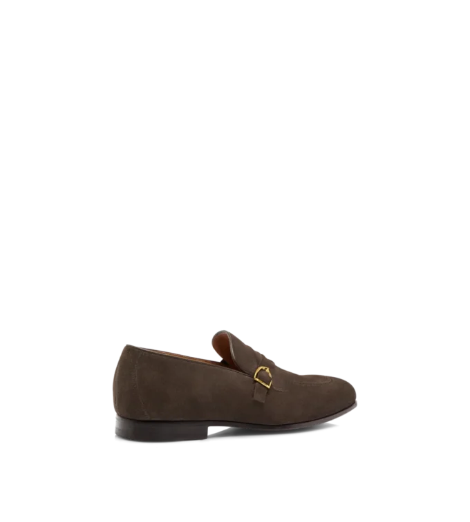 Mocasini din piele de căprioară Gigi cu bandă răsucită și cataramă Mocasini din piele de căprioară Gigi cu bandă răsucită și cataramă