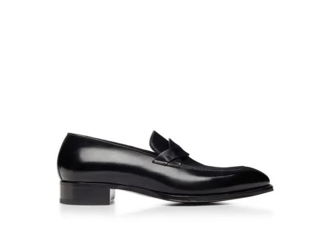 Mocasini Elkan Twisted Band din piele lustruită