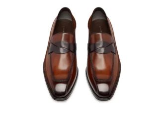 Mocasini Elkan Twisted Band din piele lustruită
