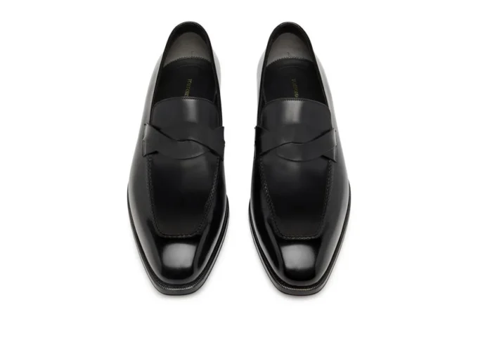 Mocasini Elkan Twisted Band din piele lustruită