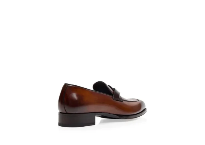 Mocasini Elkan Twisted Band din piele lustruită