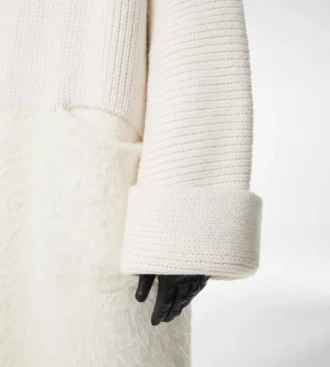 Palton maxi sculptural