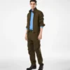 Pantaloni cargo din lână, cașmir și mătase Pantaloni cargo din lână, cașmir și mătase